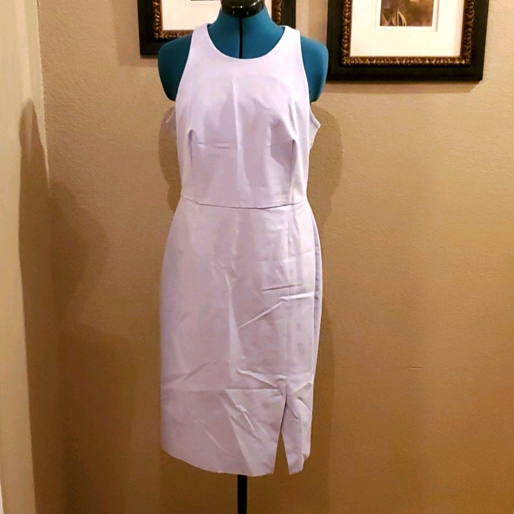 Lavendar stretch fitted sleeveless dress